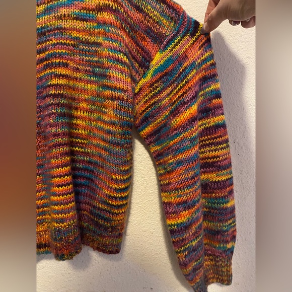 rue21 Colorful Acrylic Knit Sweater- Bright, Warm Colors - Relaxed, Batwing - Picture 2 of 4